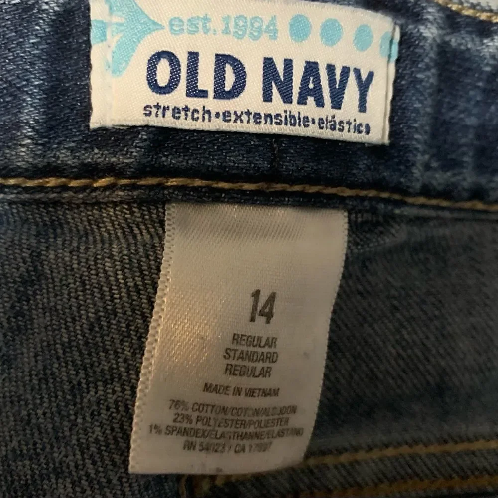 Old Navy Dark Wash Capri Jeans Sz 14R